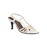 White Duo-Tone Strappy Heels
