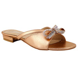 Fancy Bow Peach Slipper
