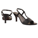 Black Strappy French Heels