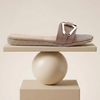 Light Brown Buckle-Strap Open-Toe