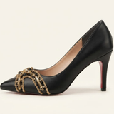 Black Handmade Stone Embelloshed Shoes