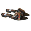 Black Cross Strap Flat