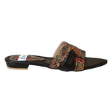 Black Cross Strap Flat