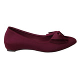 Maroon Rhinestone Pointed-Toe Pumps