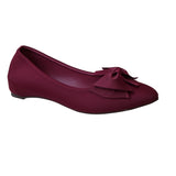 Maroon Rhinestone Pointed-Toe Pumps