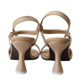 Cream Ankle Strap Sandals