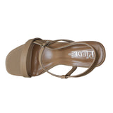Cream Ankle Strap Sandals