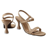 Cream Ankle Strap Sandals