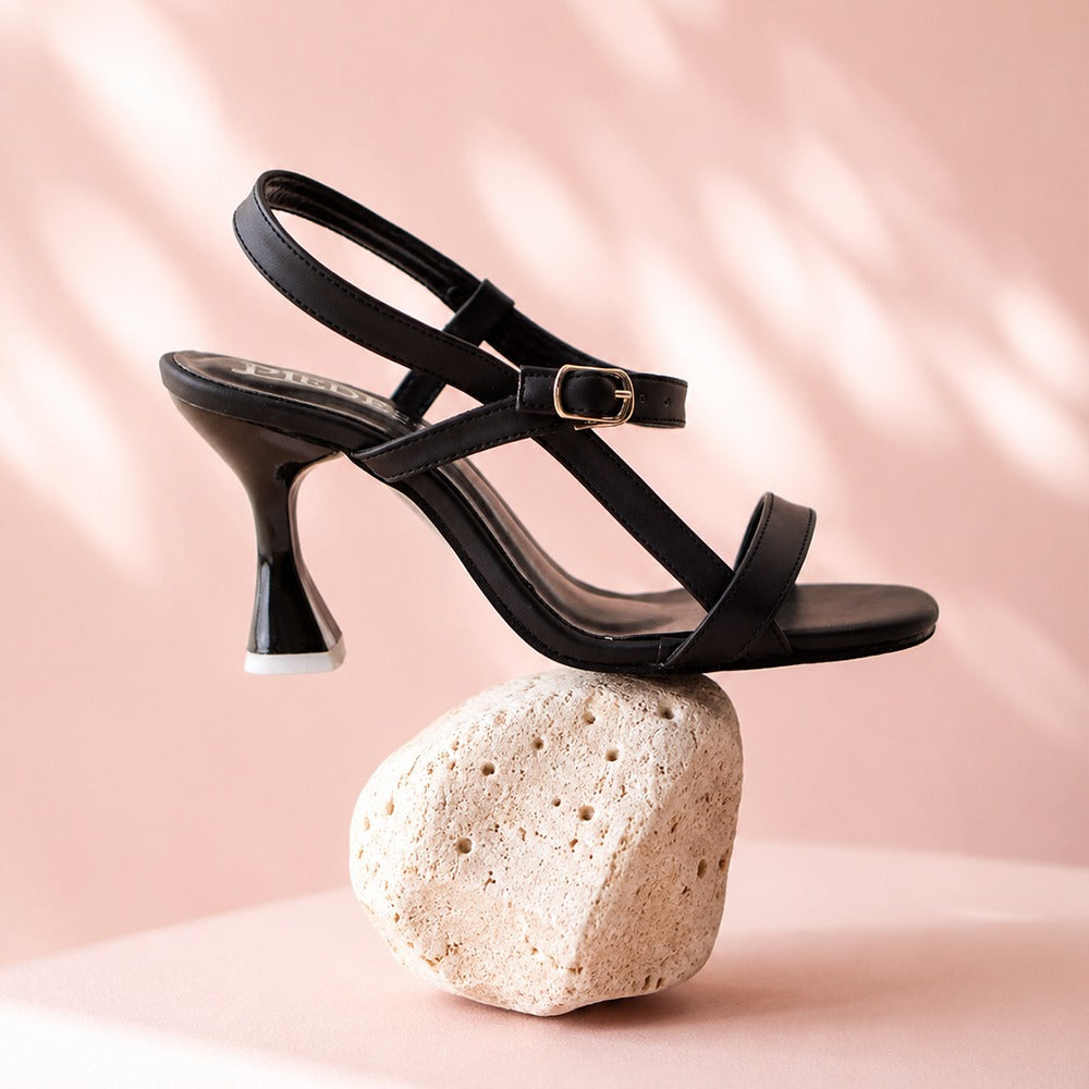 Black Ankle Strap Sandals