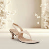 Cream Slingback Buckle Sandals