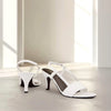 White Strappy French Heels