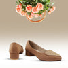 Cream Rhinestone Pointed-Toe Pumps