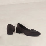 Black Rhinestone Pointed-Toe Pumps