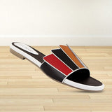 White Multi-Strap Flat