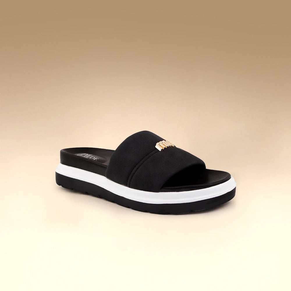 Black Medicated Sole Slide