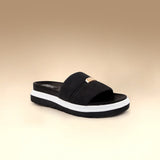 Black Medicated Sole Slide