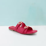 Pink Double-Strap Flats