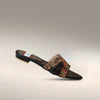 Black Cross Strap Flat