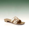 Golden Square-Toe Flats