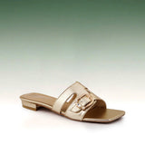 Golden Square-Toe Flats
