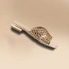 Golden Stone-Embellished Flats