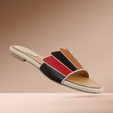 Cream Multi-Strap Flat