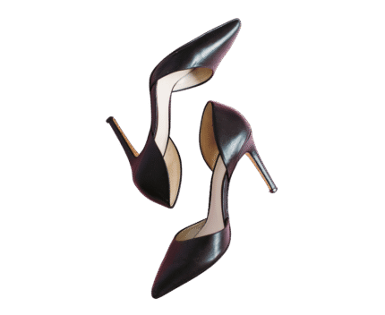 110 mm Stiletto Heel (Black Leather) Women's Shoes